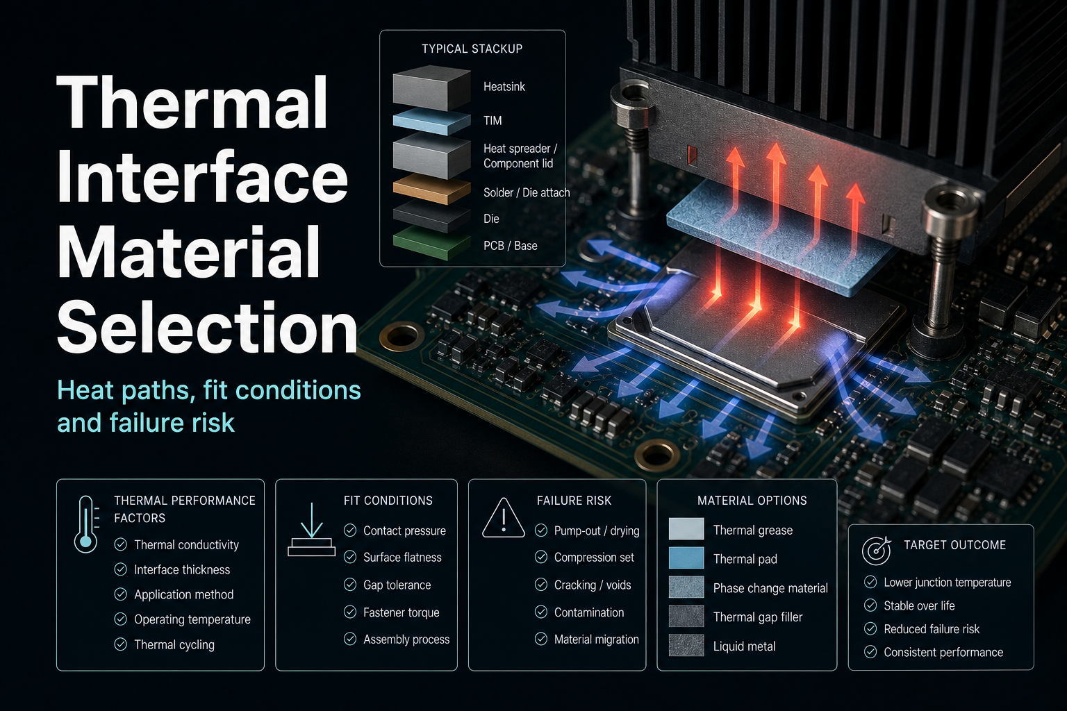 Thermal Interface Material Selection for PCB Assemblies