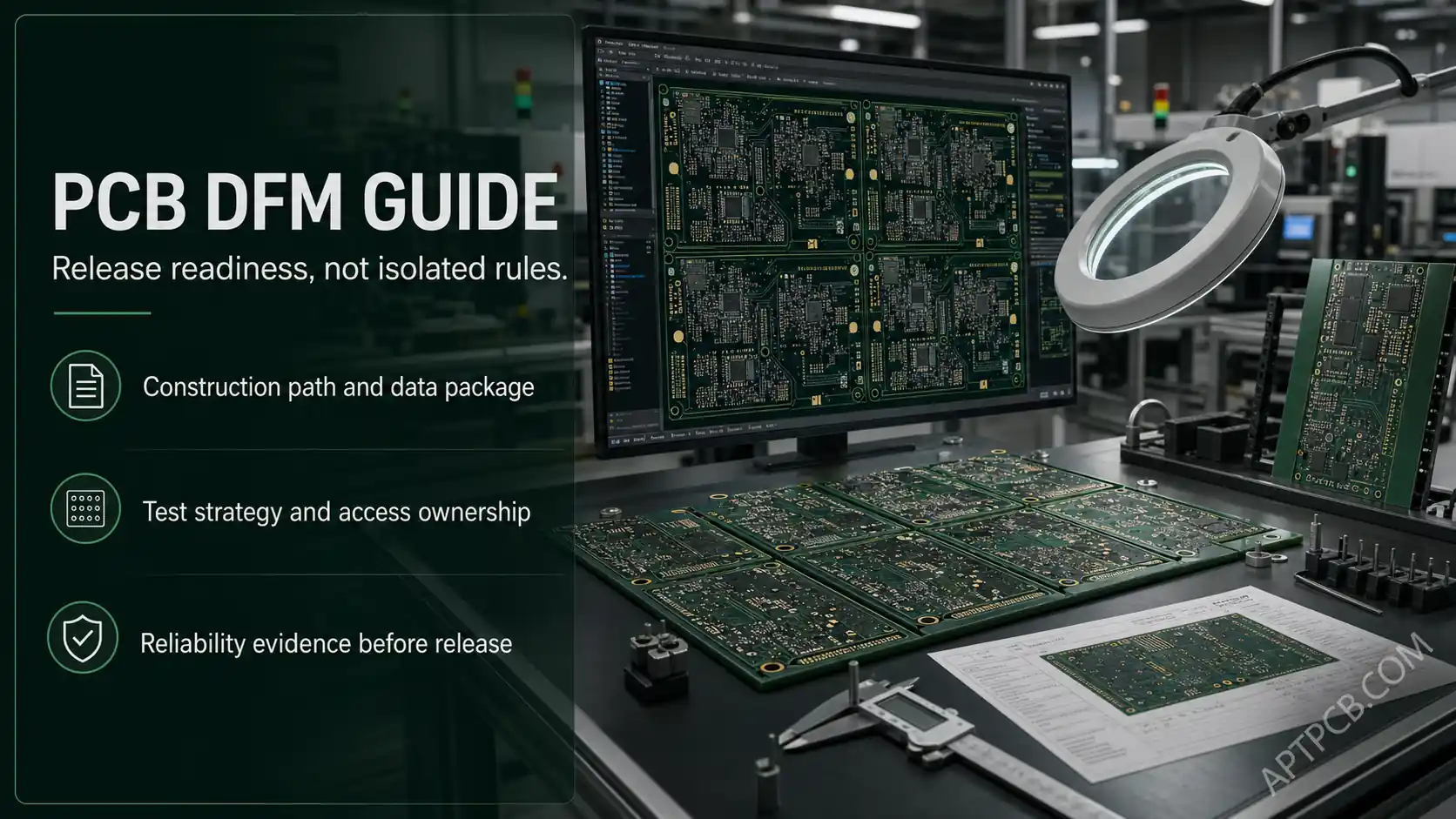 PCB Design for Manufacturing Guide: DFM Review, Test Strategy, and Release Readiness