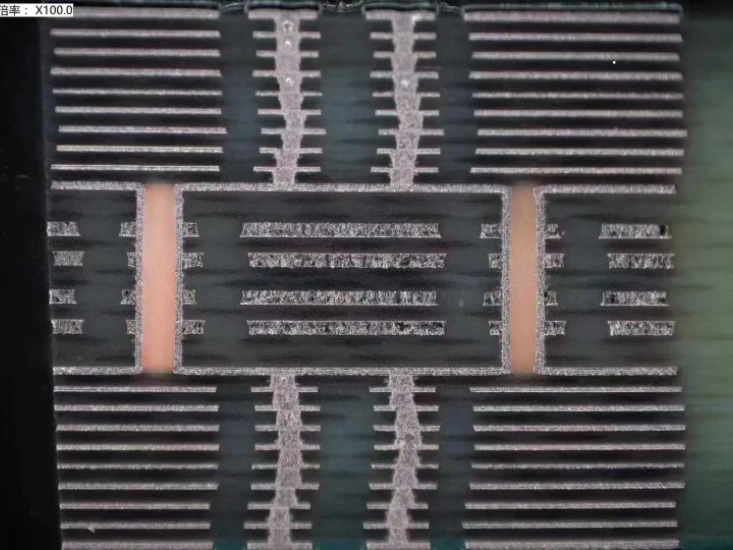 24-layer PCB cross-section with blind and buried vias