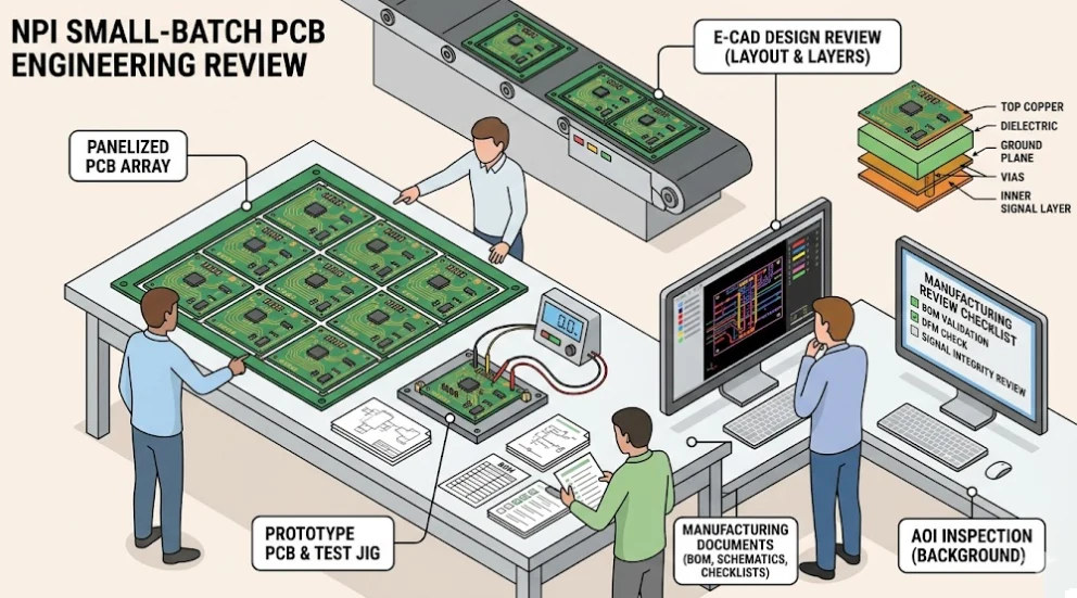 Línea de fabricación de PCB NPI en lotes pequeños